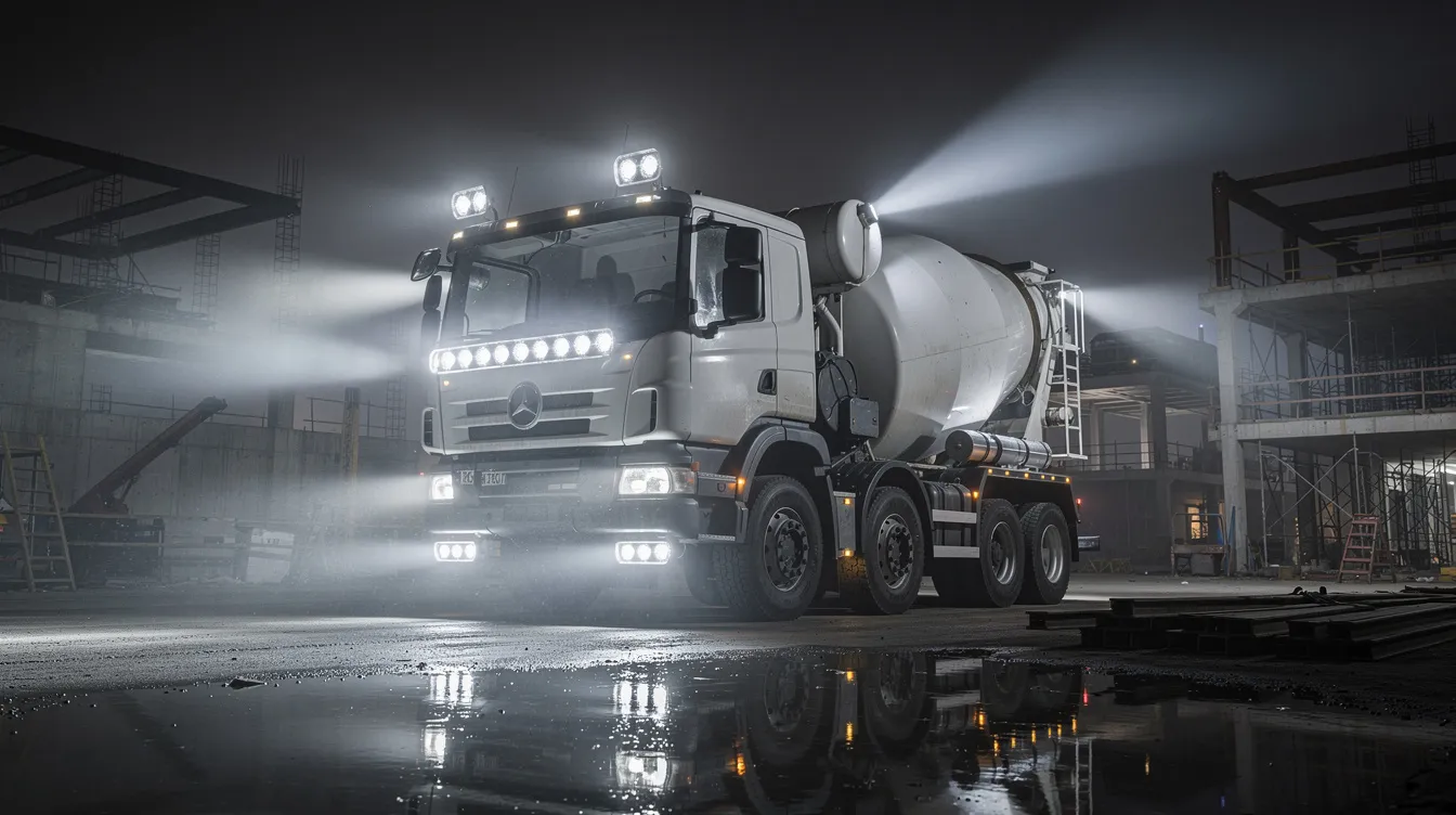 LED Arbejdslys til Betonbiler og Pumpetrucks Guide