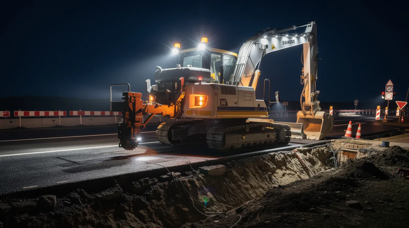 LED Arbejdslys til Gravemaskiner og Kabelgravning