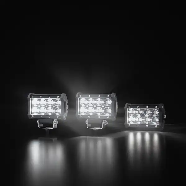 LED auxiliary light beam patterns comparison - spot vs flood vs combo for optimal road visibility