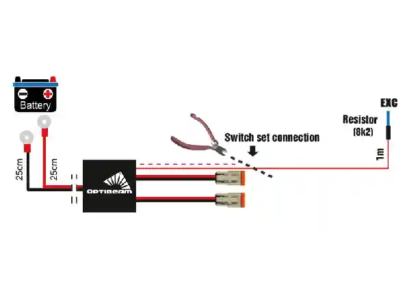 Kabelsæt til to lygter