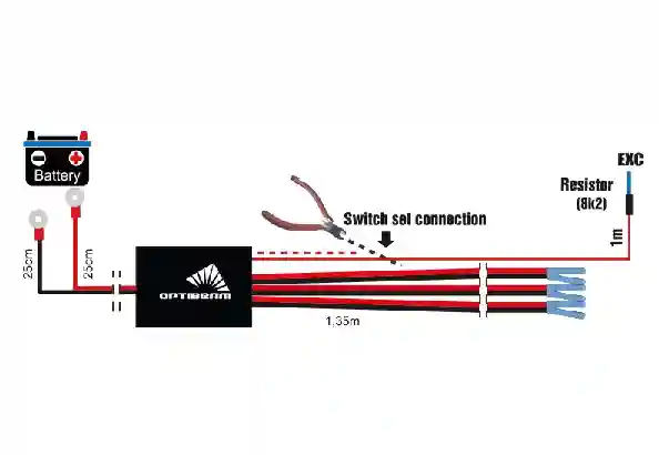 Kabelsæt til tre lygter