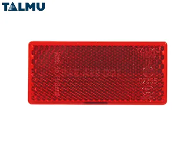 TALMU Rød Refleksbrik 69x31.5mm - Selvklæbende Refleksor til Køretøjer - Ledekstralys.dk
