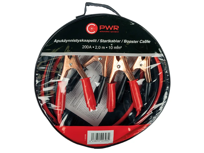 C-PWR Startkabler 10 mm² (3 m, 200A) Isolerede Klemmer - Billede 2