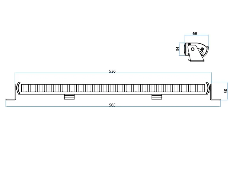 BFL Frameless Slim LED High Beam 10000lm 11-32V - Ekstra Fjernlys til Køretøjer - Billede 6