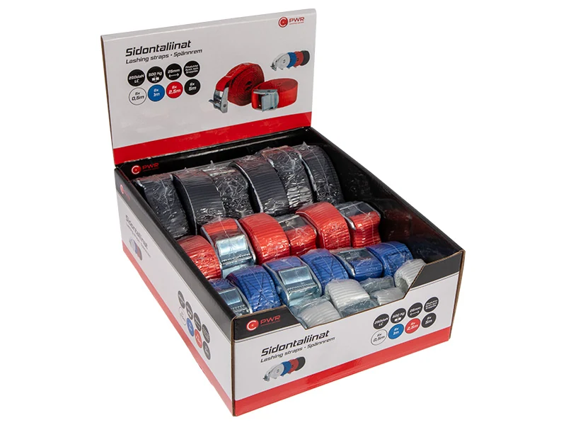 C-PWR Spændestropper Display 24 stk 25mm 250kg (1-92609) - Billede 2