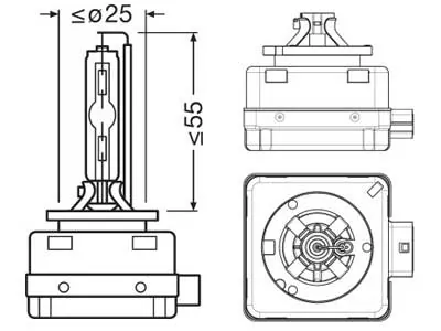 OSRAM Xenarc Original D1S Xenon Pære - 35W, 85V, 4150K, 3200lm - Billede 3