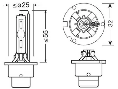 OSRAM Xenarc Ultra Life D2S Xenonpære 85V 3200lm 4300K - Billede 3