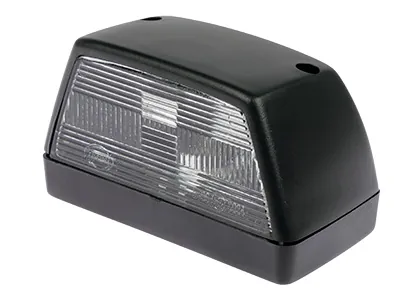 Nummerpladebelysning Sort med BA15s Fatning - 72mm Skrueafstand - Ledekstralys.dk