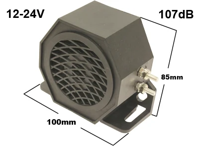 Universal Akustisk Bakalarm 12/24V 107 dB (1552-4501) - Ledekstralys.dk