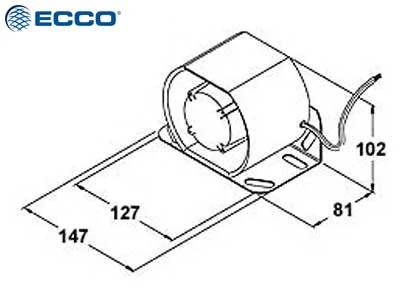 ECCO Akustisk Bakalarm 12-36V 112 dB (1552-4850) - Billede 3