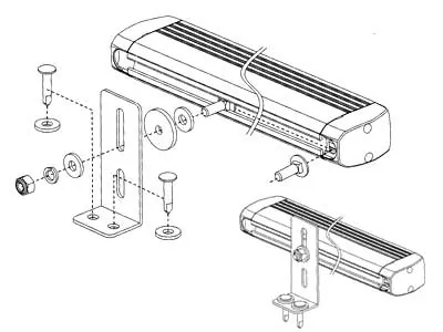 AXIXTECH HRZ6 Long L-Type Klemmebeslag til Advarselslys Montering - Billede 2