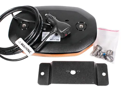 AXIXTECH LED Beacon Panel Advarselslys 24 PowerLED 12-24V 251mm Gul - Billede 2