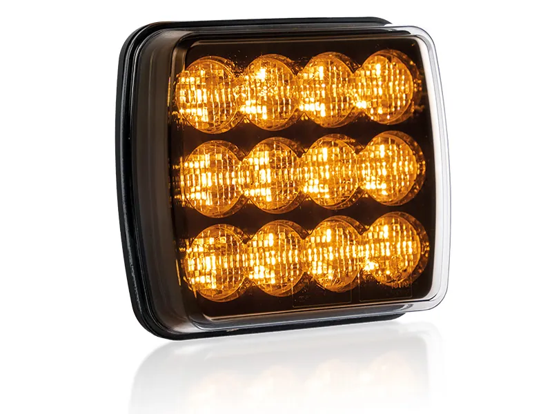 OPTIBEAM Dark Phantom LED Tail Light - IP67, 12-24V, ECE Certified - angle view