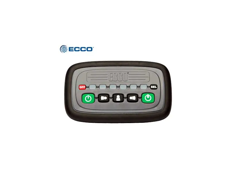 Ecco betjeningspanel til LED-advarselslysbro 12-24V, 7 knapper - Ledekstralys.dk