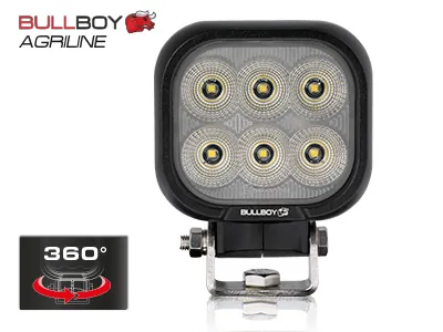 BULLBOY AGRILINE LED Arbejdslys 60W - 4330 lumen, 9-32V, 6x10W Osram LED - Billede 2