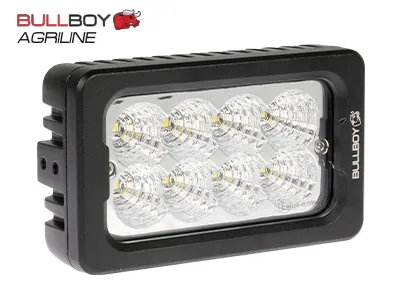 BULLBOY AGRILINE LED Arbejdslys 8x10W Cree 6800lm 9-32V Flood Beam - Ledekstralys.dk
