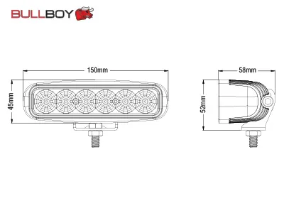 BULLBOY LED Arbejdslys 18W 1440lm 9-32V - Arbejds-/Baklys med R23 Godkendelse - Billede 4