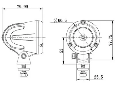 SAE LED Arbejdslys 10W Osram - 900 Lumen Spot - 9-36V - Billede 2