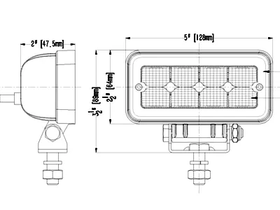 SAE LED Arbejdslys 1136lm 9-36V med Osram Dioder - Floodbeam - Billede 2
