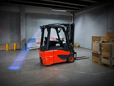 SAE LED Advarselslys 2x3W Cree Blåt Spotlys 9-110V til Trucks og Gaffeltrucks - Billede 3