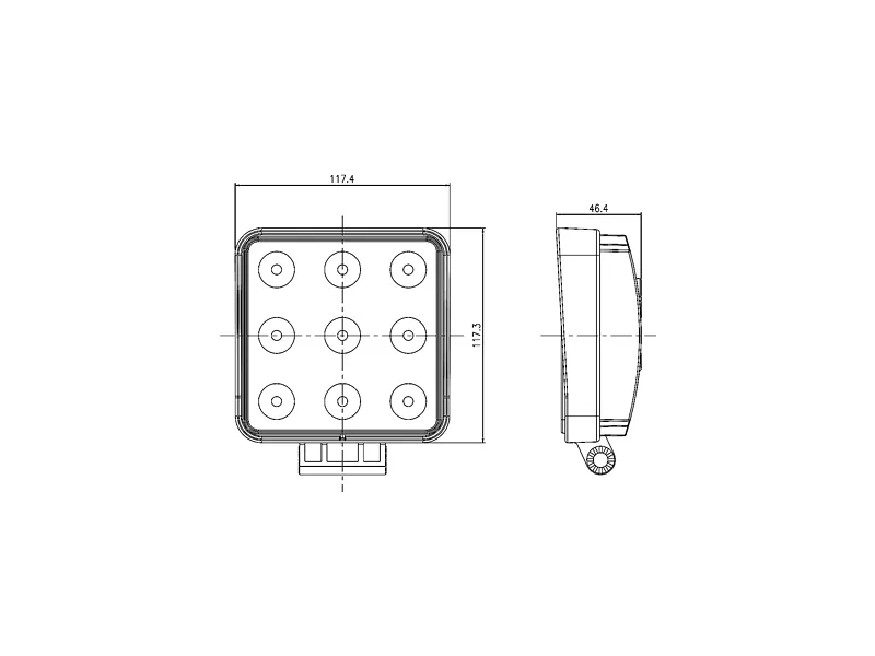 LED-arbejdslys 27W 1450lm 12/24V - Billede 2