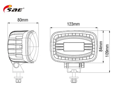 SAE LED Gaffeltruck Sikkerhedslys Blå Linje 6x3W 9-110V - Billede 2