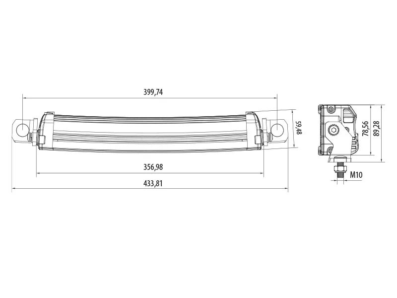 BULLPRO LED Arbejdslys Panel 14400lm 10-30V - 24x5W Osram Curved Flood - Billede 5