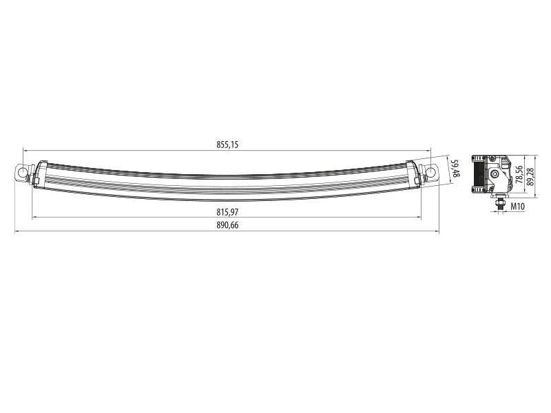 BULLPRO LED Arbejdslys Panel 818mm 36000lm 10-30V Curved Floodbeam - Billede 5
