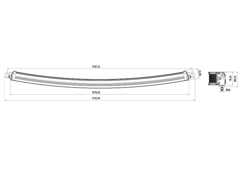 BULLPRO LED Arbejdslys Panel 48000lm 10-30V - 80x5W Osram Curved Flood - Billede 5