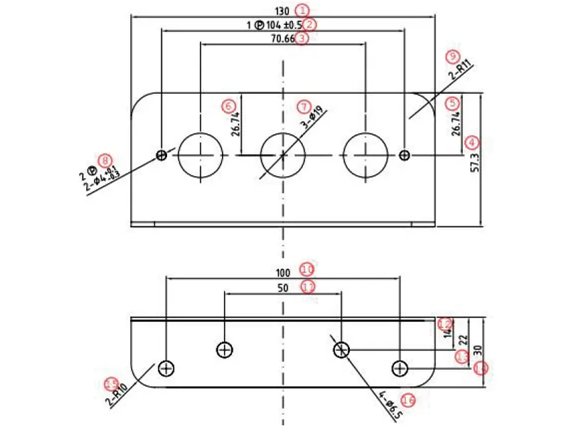 Axixtech M36 Clamp Base - Metal Klemmebeslag til Signaллys Sort - Billede 2
