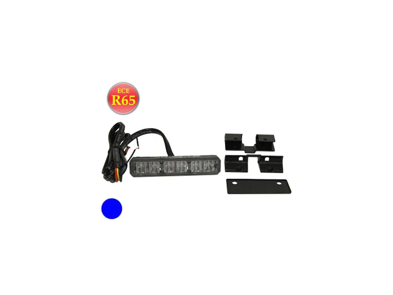 Axixtech LED-blitzlys blåt R65 12-24V 107 x 24 mm - Ledekstralys.dk
