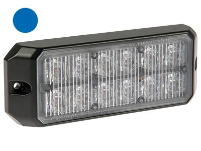 AXIXTECH LED Horisontal Signallys Blå 12x Power LED 11-30V - Ledekstralys.dk