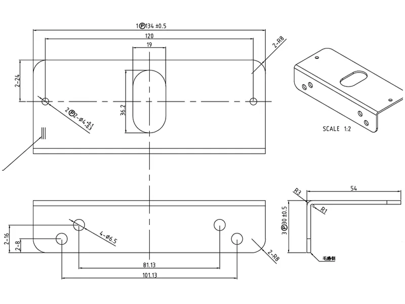 Clamp Base Monteringsbeslag til MS26 Stroboskoplys - Billede 2
