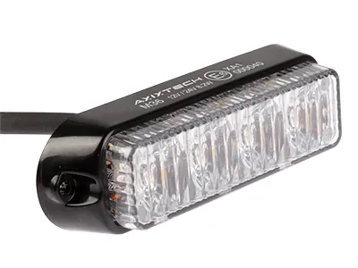 AXIXTECH LED Horisontal Advarselslys 12-24V Amber med 23 Blinkfunktioner - Billede 3