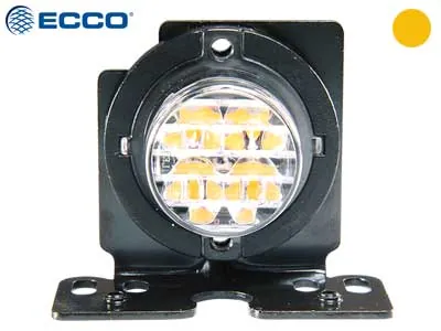 ECCO LED Horisontal Signalampe Amber 10-30V 21 Blinkmønstre - Billede 3