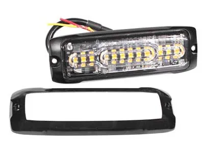 AXIXTECH LED Horisontal Advarselslys 12-24V - Super Slim 10mm med 12 Power LED - Billede 3
