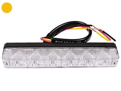 AXIXTECH LED Horisontal Advarselslys Amber 6 LED 12-24V ECE R65 - Billede 2
