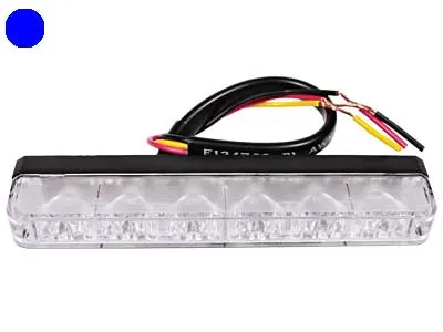 AXIXTECH LED Horisontal Signallygter Blå 6 LED 12-24V - 23 Blinkmønstre - Billede 2