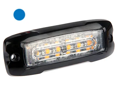 AXIXTECH LED Horizontal Signallys Blå 6-LED 12-24V Stroboskop - Billede 3