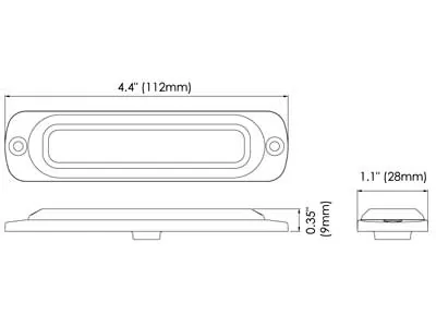AXIXTECH LED Vertikal Advarselsblink 12-24V Amber 6 LED - Ultratyndt Stroboskoplys - Billede 2