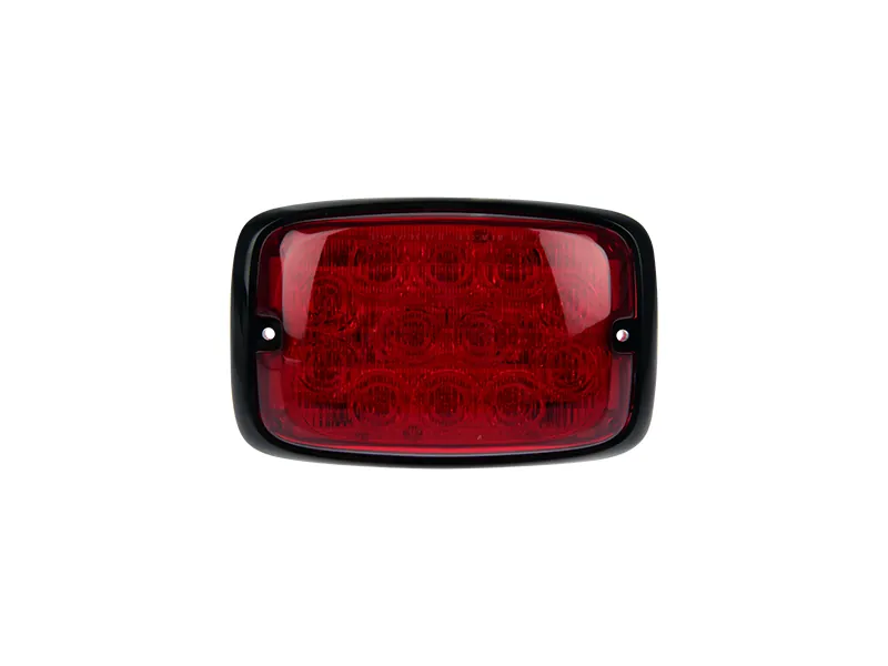 Axixtech R6 LED-advarselslys rødt til påbygning 12-24V - Billede 2