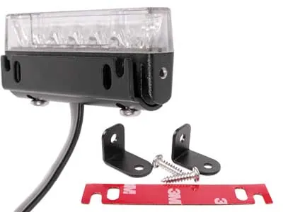 LED Horisontal Varsellys 10-33V Amber Stroboskop - 90mm Kompakt - Billede 2