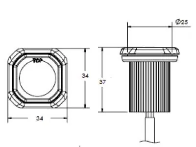 ECCO LED Signallys Rød 12-24V - Kompakt Stroboskoplys med 29 Blinkmønstre - Billede 2