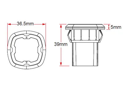 AXIXTECH LED Signallys 12-24V Rød Kompakt Stroboskop - Billede 4