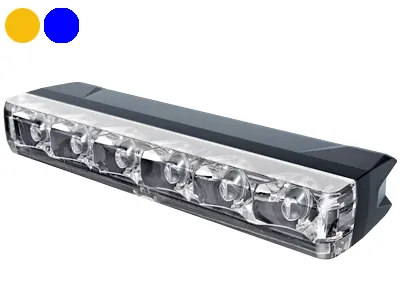 AXIXTECH LED Stroboskoplys 12-24V Dual-Color 6 LED 28 Mønstre - Ledekstralys.dk