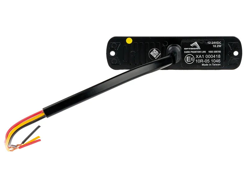 Optibeam Dark Phantom LM6 LED Stroboskoplys Gul 12-24V 29 Blitzmønstre - Billede 5