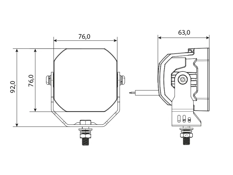BULLPRO BULLY 3000 LED Arbejdslys - 3700 Lumen, 12-48V, 8x Osram LED - Billede 5