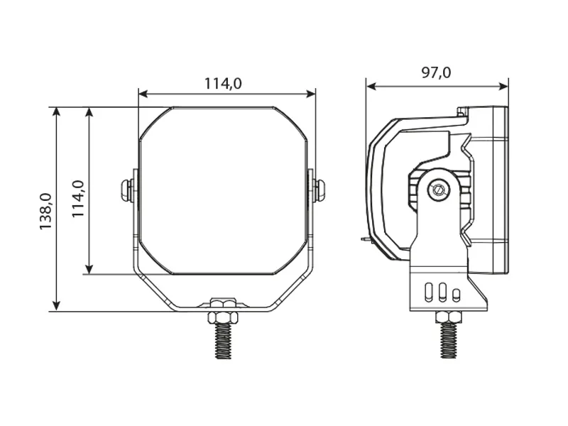 BULLPRO BULLY 6000 LED Arbejdslys 7700 Lumen 12-48V med Osram LED - Billede 10