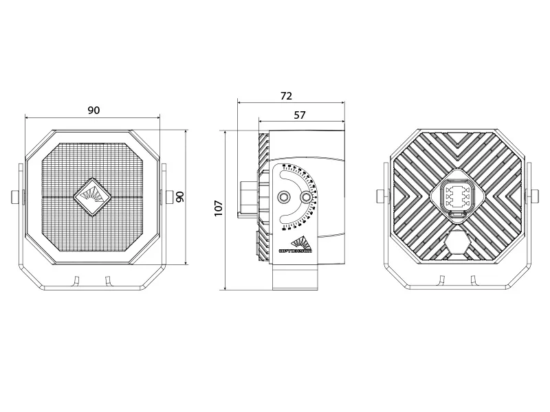 OPTIBEAM OCTAX 5.0 Ambient LED Arbejdslys - 5500lm, 9-36V med Positionslys - Billede 10