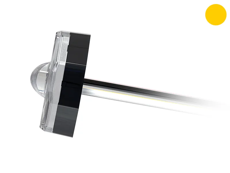 Axixtech Octa-Fit LED Advarselslys 12-24V 540lm Ravgul - Kompakt Stroboskoplys - Billede 3